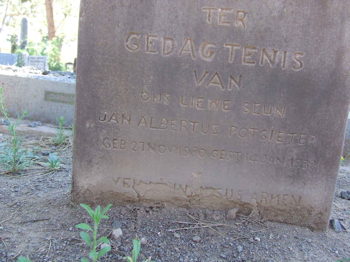 POTGIETER Jan Albertus 1930-1932