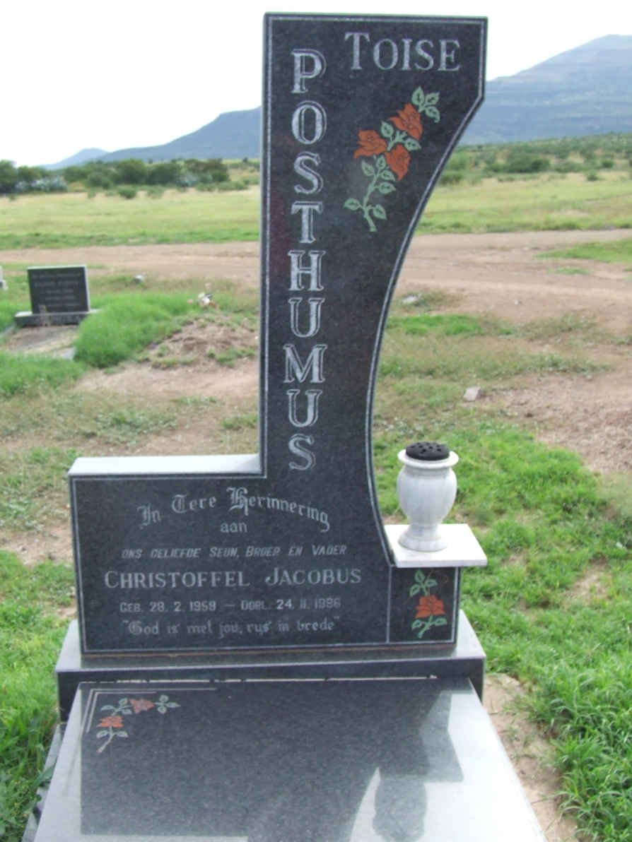 POSTHUMUS Christoffel Jacobus 1959-1996
