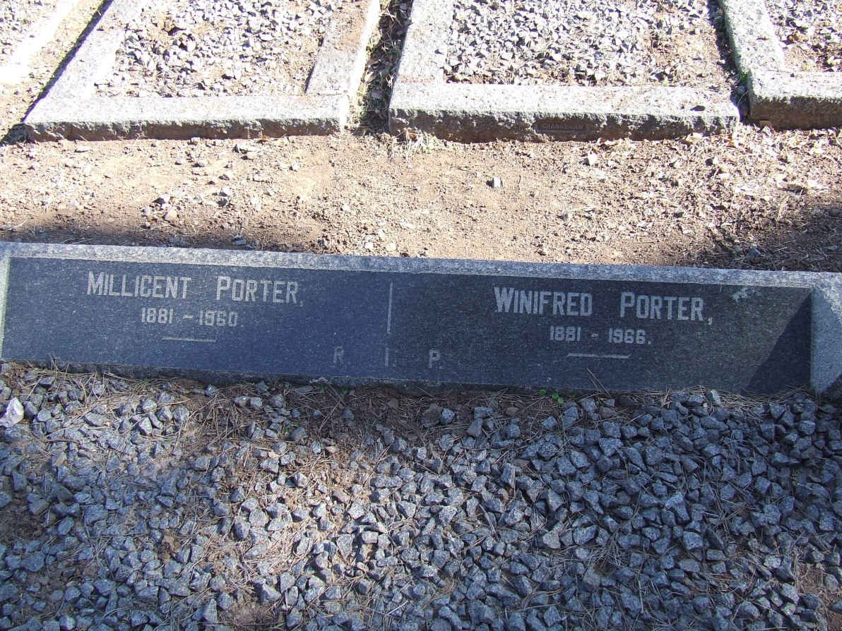 PORTER Millicent 1881-1960 :: PORTER Winifred 1881-1966