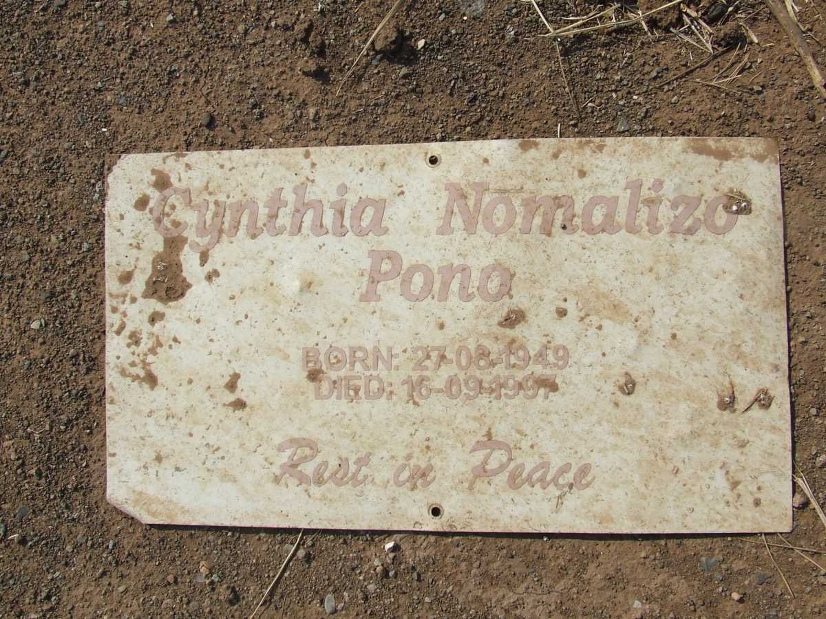 PONA Cynthia Nomalizo 1949-1997