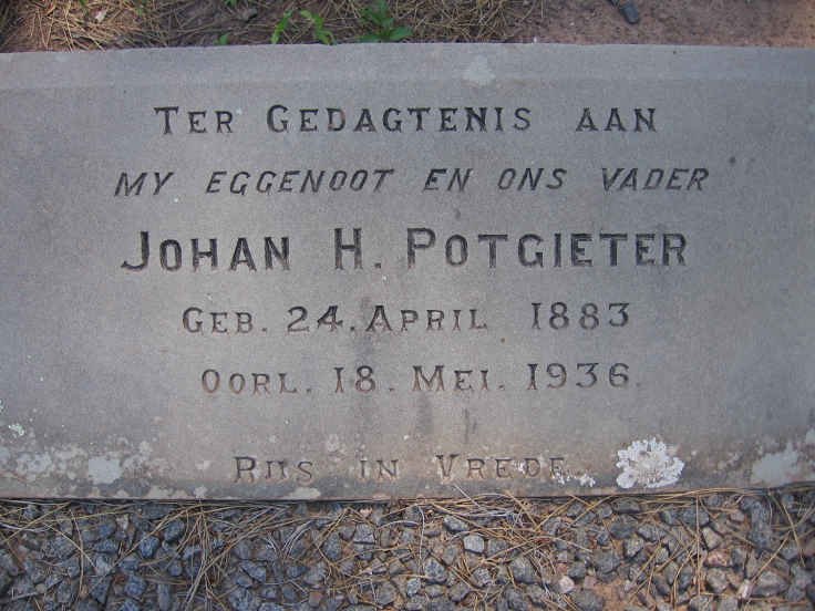 POTGIETER Johan H. 1883-1936