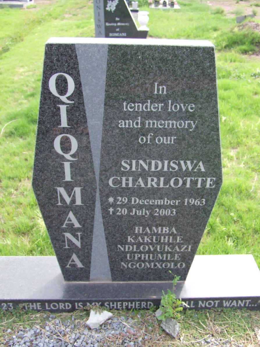QIQIMANA Sindiswa Charlotte 1963-2003