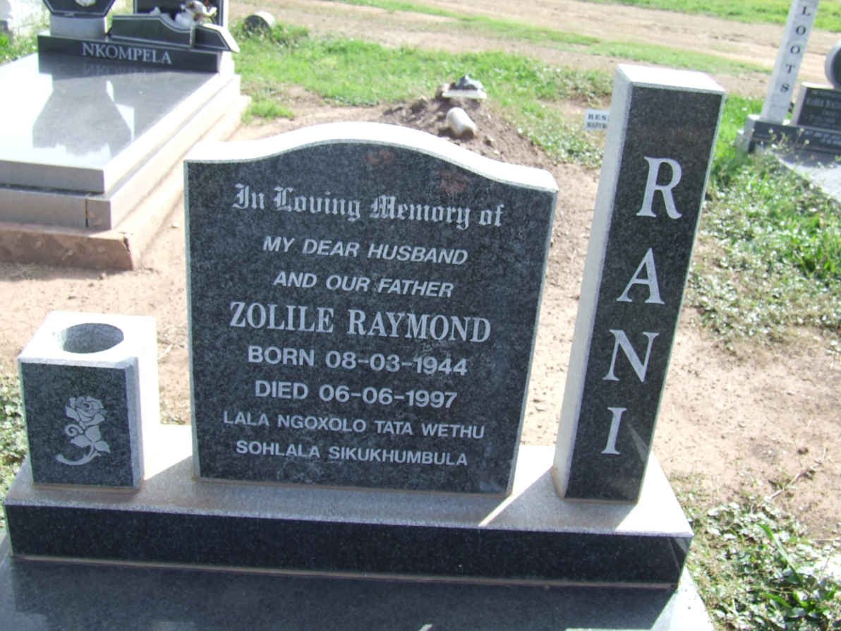 RANI Zolile Raymond 1944-1997
