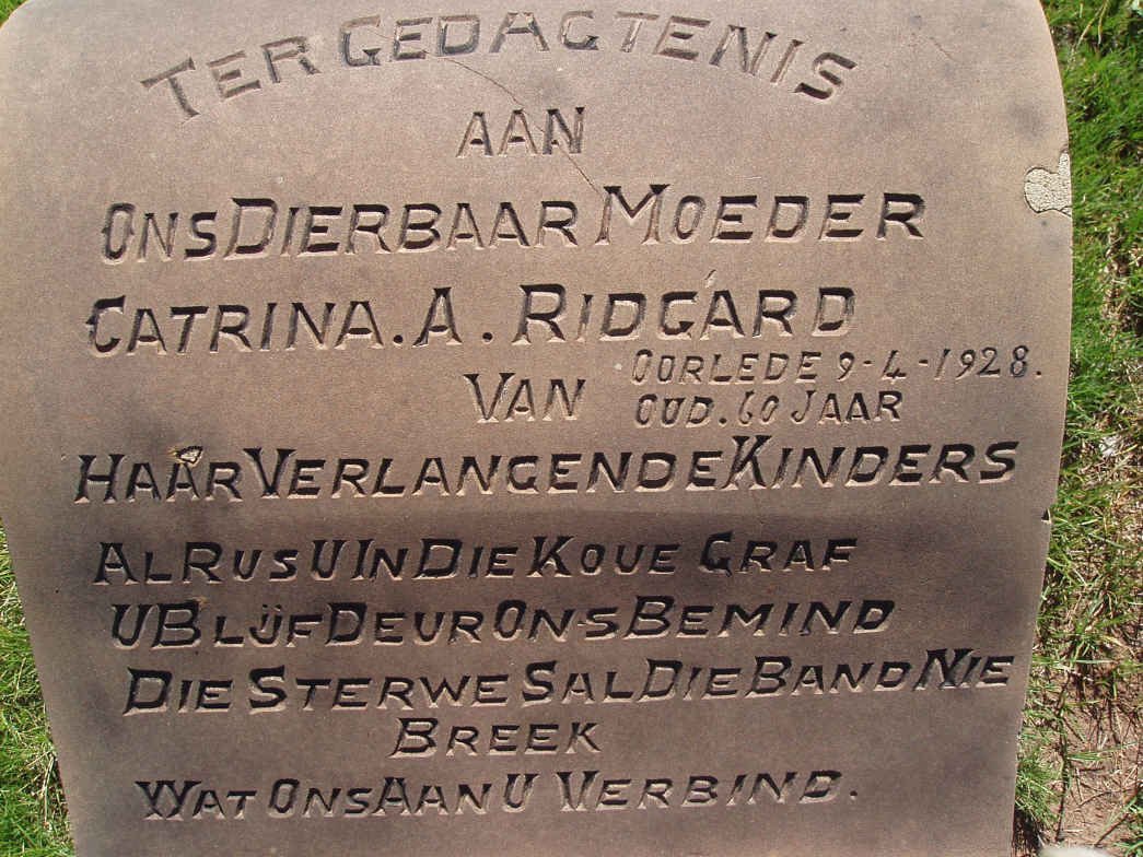RIDGARD Catrina A. -1926