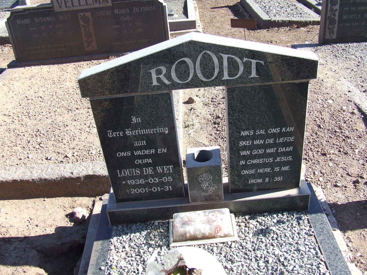 ROODT Louis de Wet 1936-2001