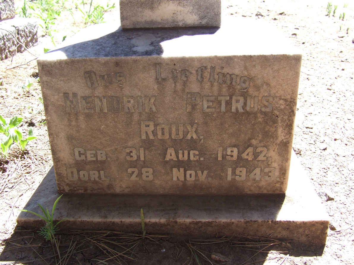 ROUX Hendrik Petrus 1942-1943