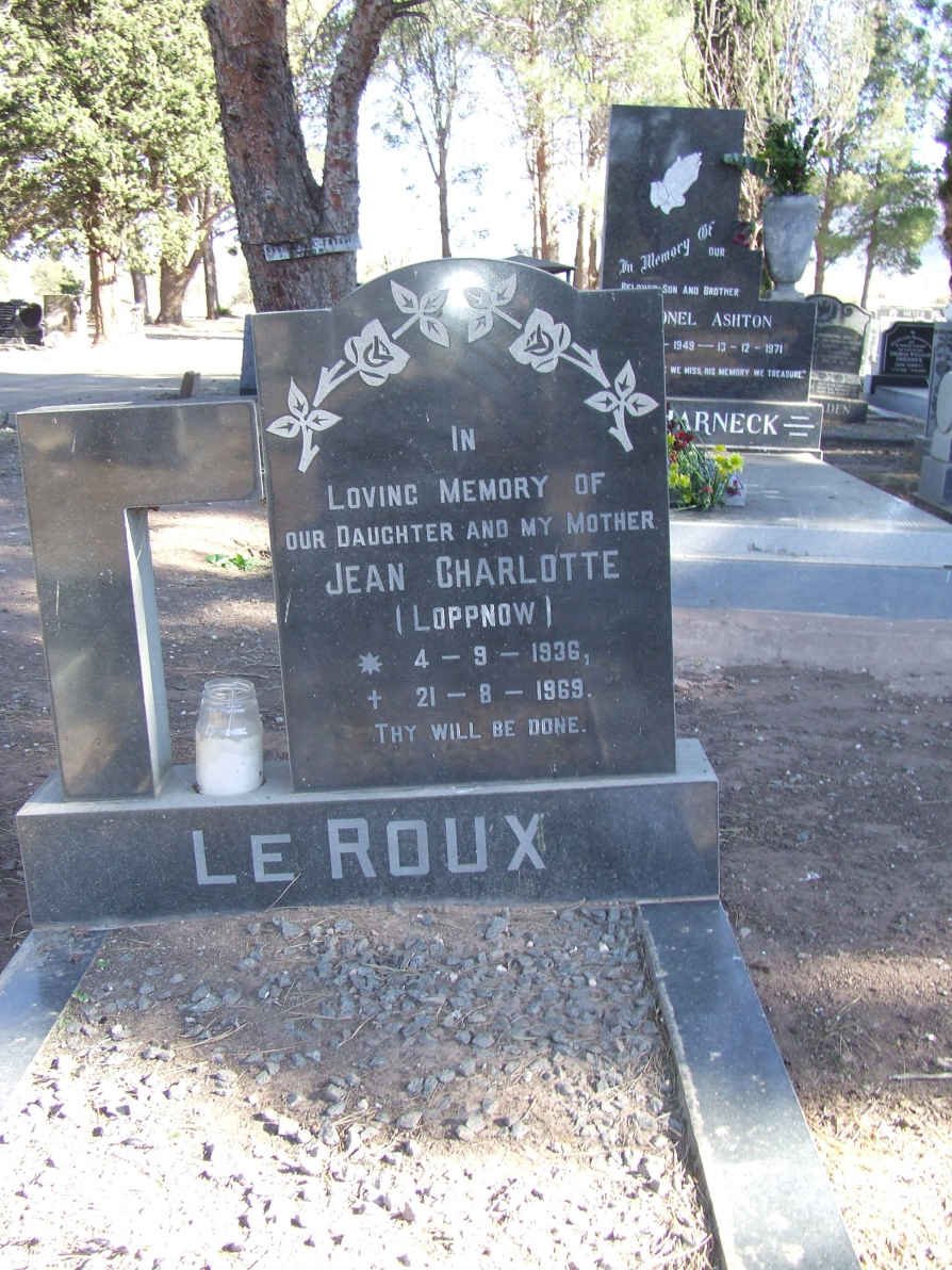 ROUX Jean Charlotte, le nee LOPPNOW 1936-1969