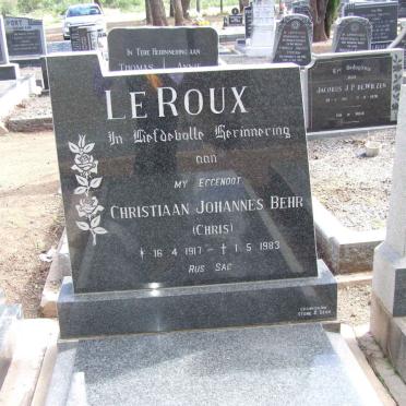 ROUX Christiaan Johannes Behr, le 1917-1983