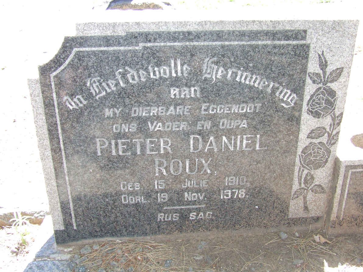 ROUX Pieter Daniel 1910-1978