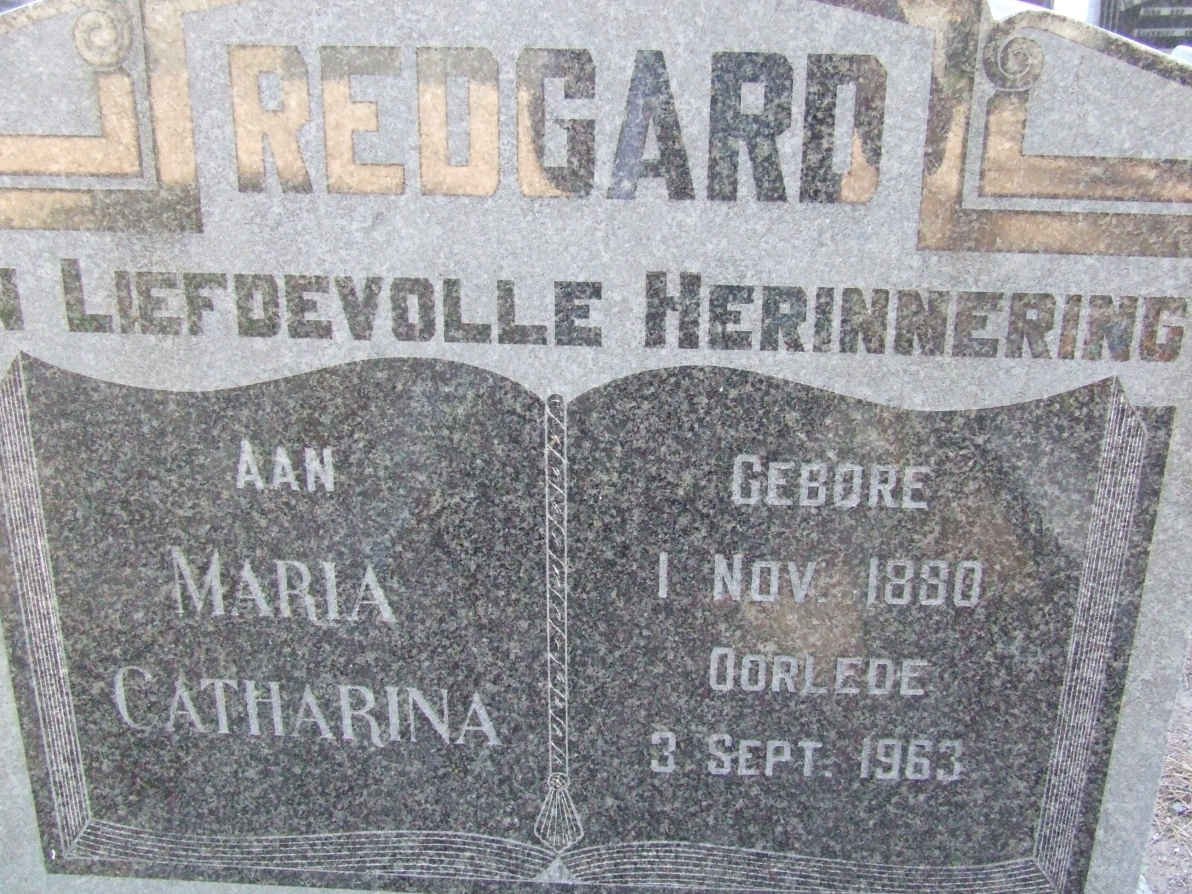 REDGARD Maria Catharina 1880-1963