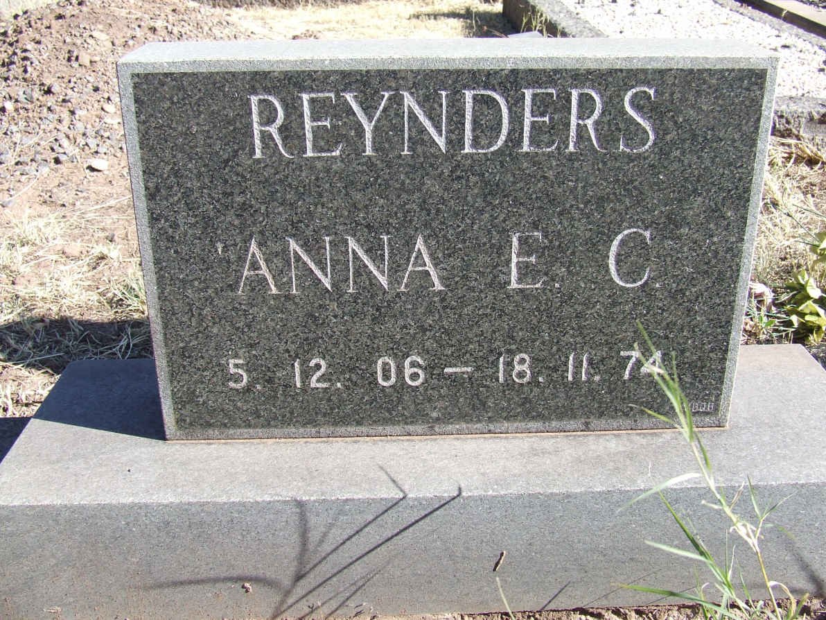 REYNDERS Anna E.C. 1906-1974