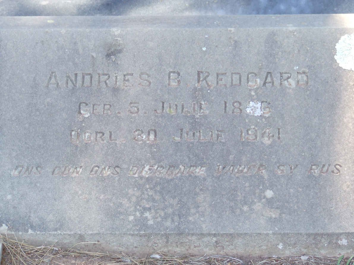 REDGARD Andries B. 1856-1941