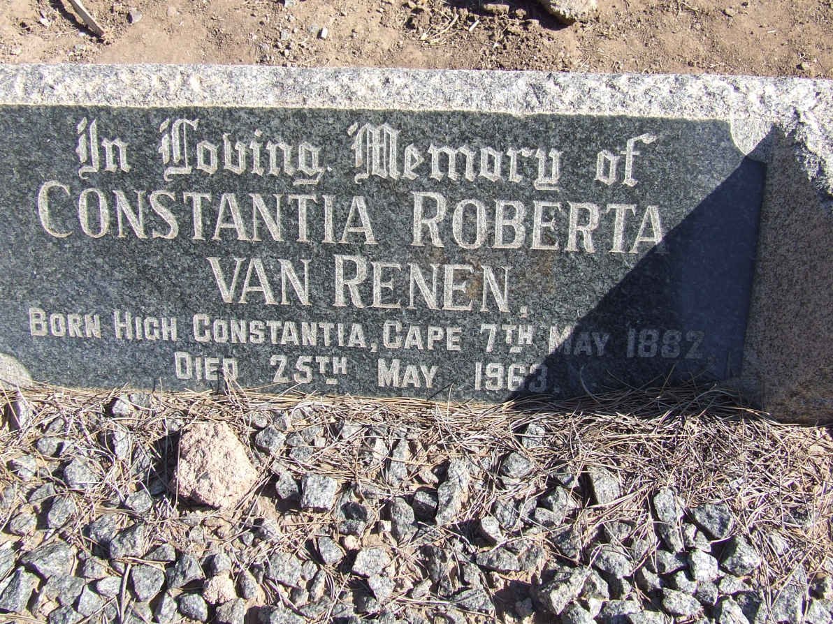 RENEN Constantia Roberta, van 1892-1963