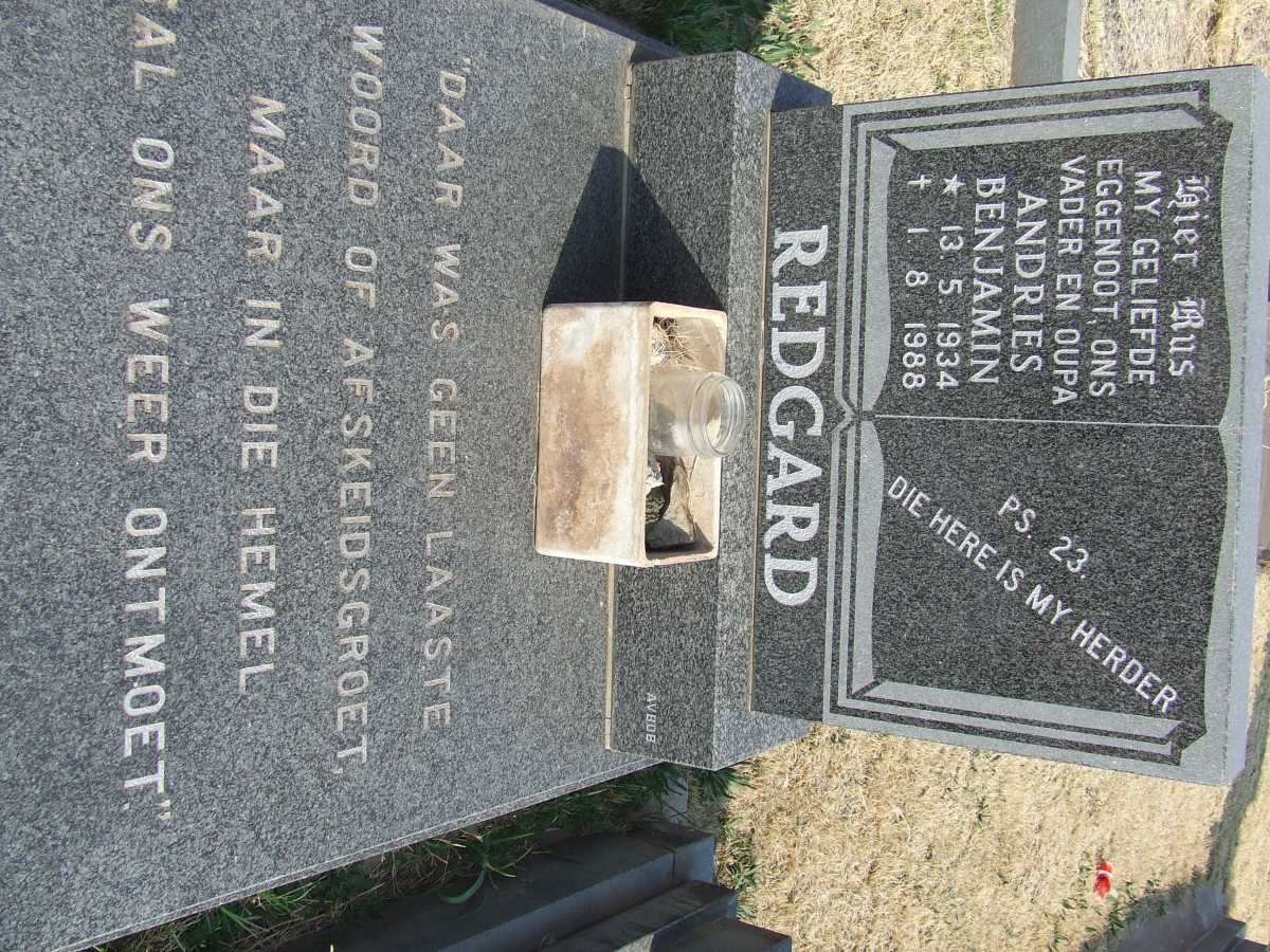 REDGARD Andries Benjamin 1934-1988