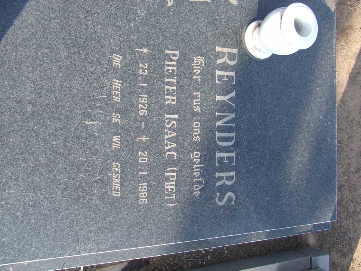 REYNDERS Pieter Isaac 1926-1986