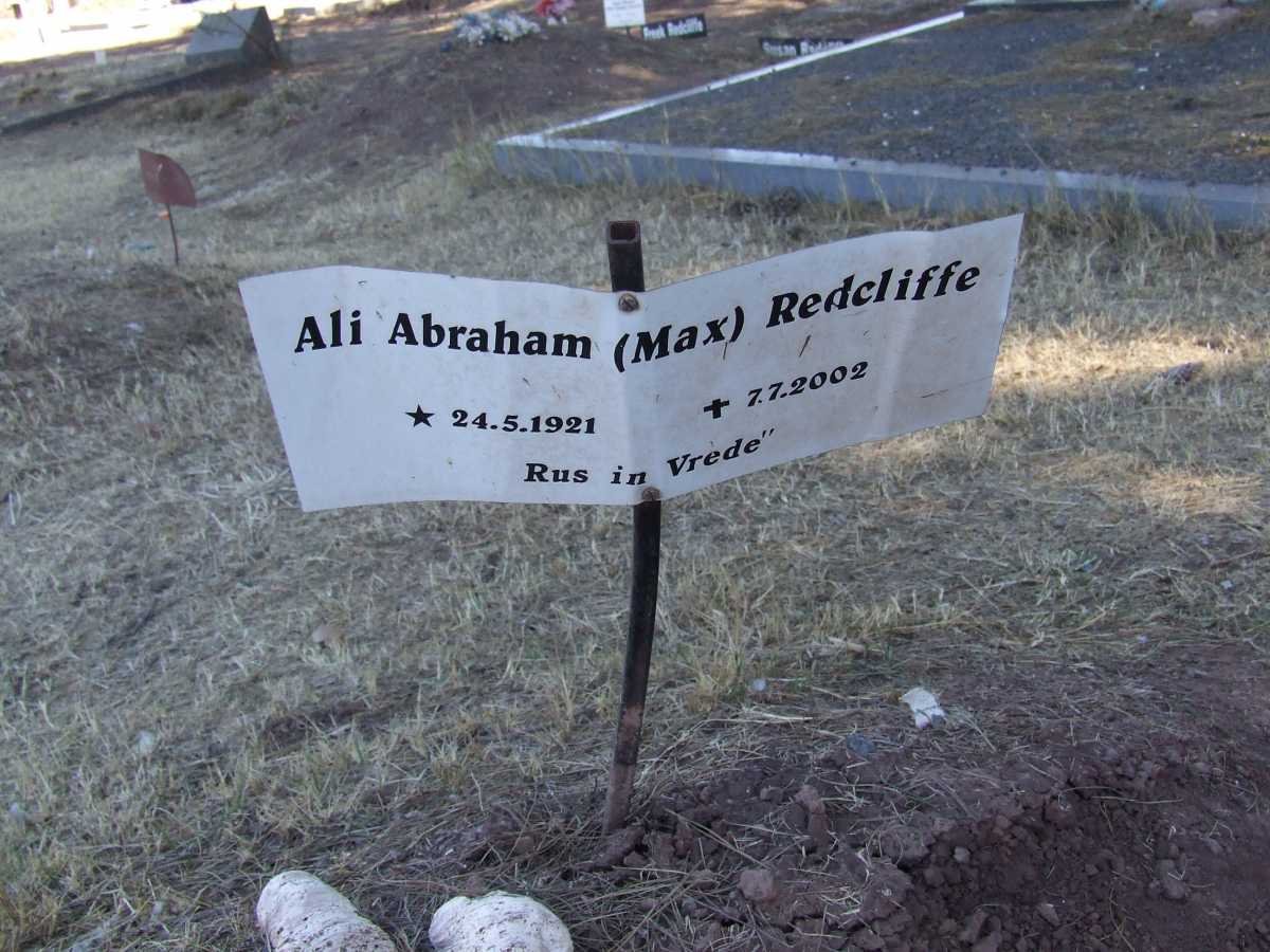 REDCLIFFE Ali Abraham 1921-2002