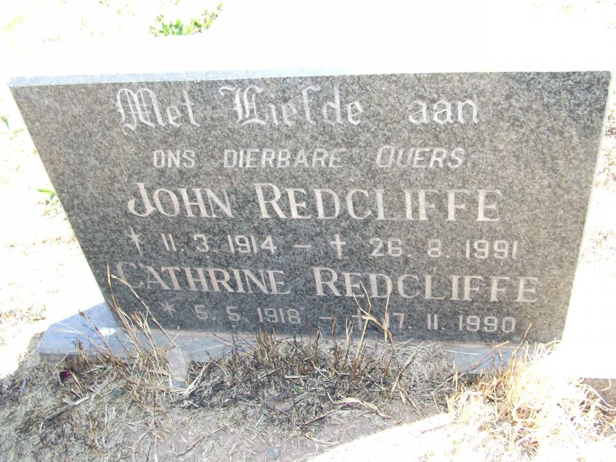 REDCLIFFE John 1914-1991 &amp; Cathrine 1918-1990