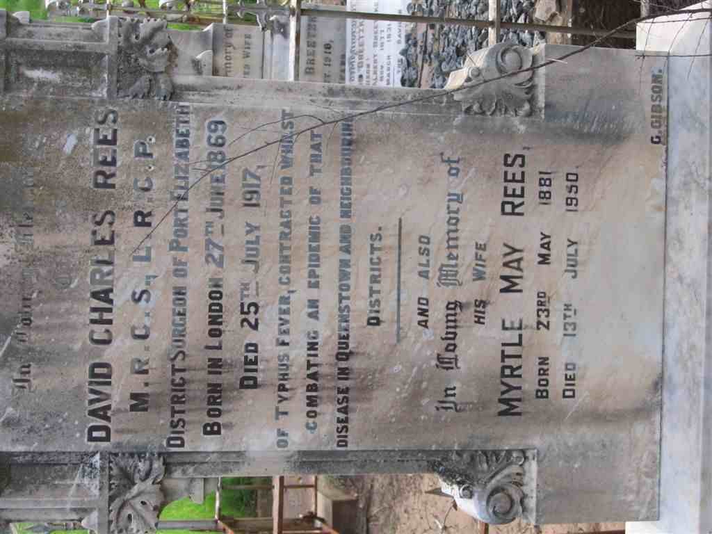 REES David Charles 1869-1917 &amp; Myrtle May 1881-1950