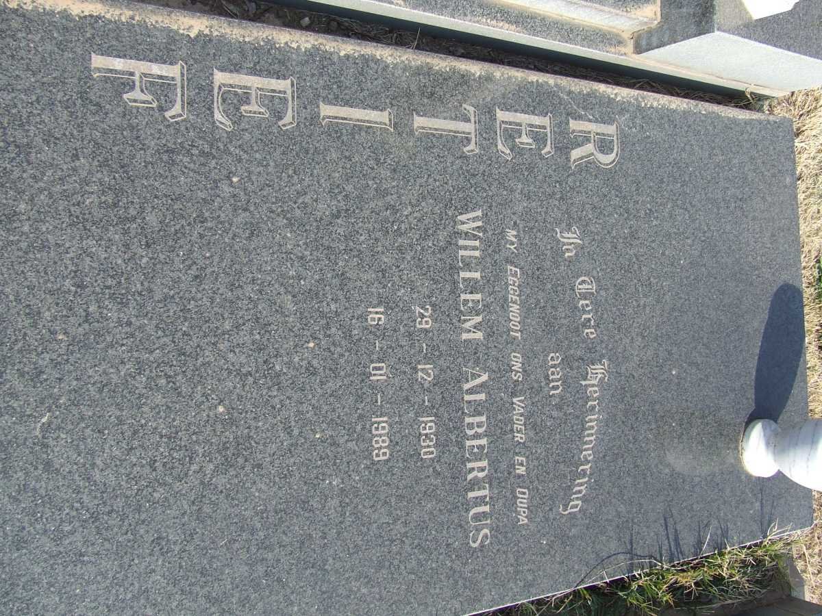 RETIEF Willem Albertus 1930-1989