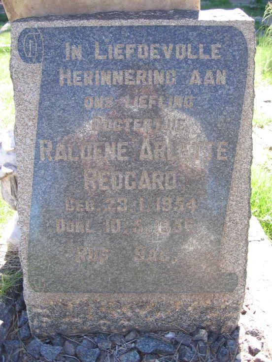REDGARD Raldene Arlette 1954-1956