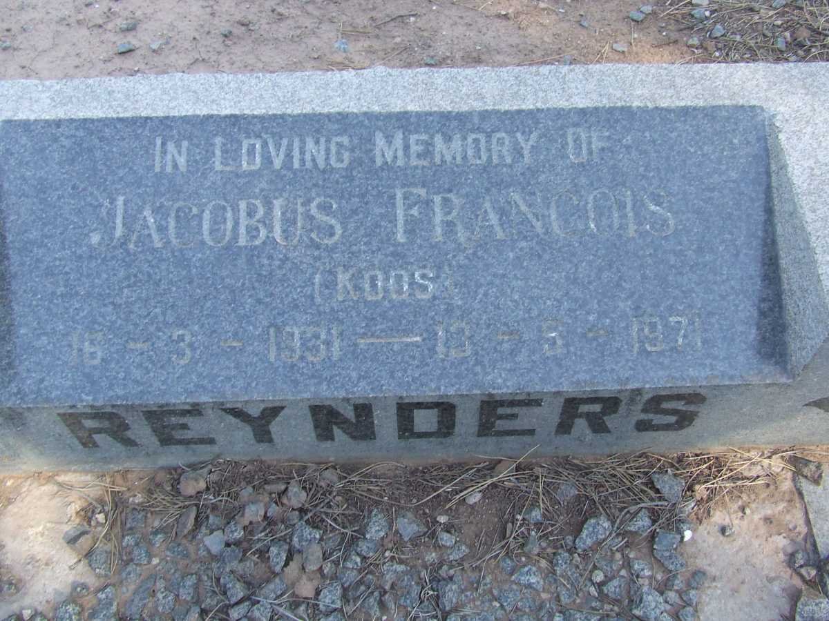 REYNDERS Jacobus Francois 1931-1971