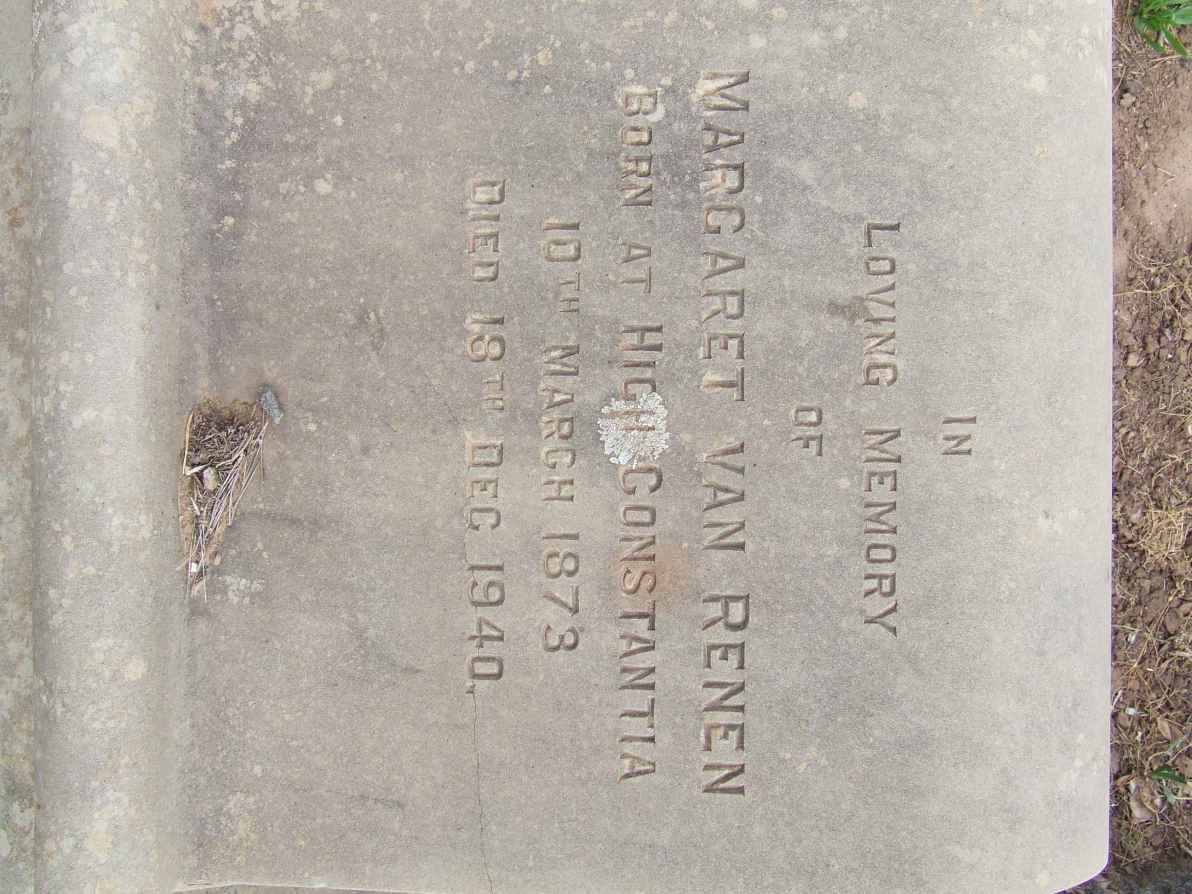 RENEN Margaret, van 1873-1940