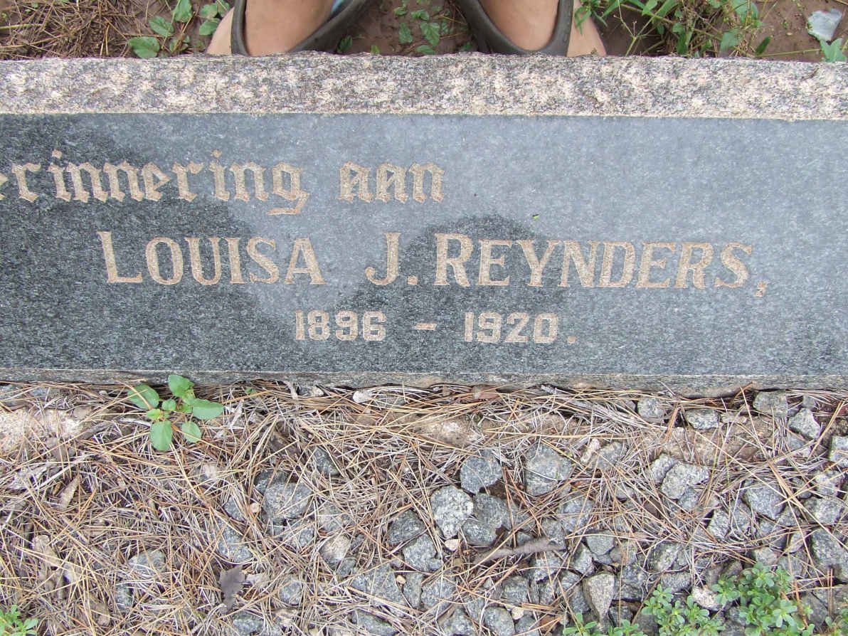 REYNDERS Louisa J. 1896-1920