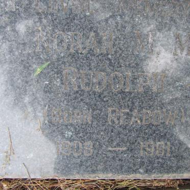 RUDOLPH Norah M.M. nee REABOW 1908-1991