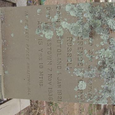 RUSSELL John Terence 1921-1936