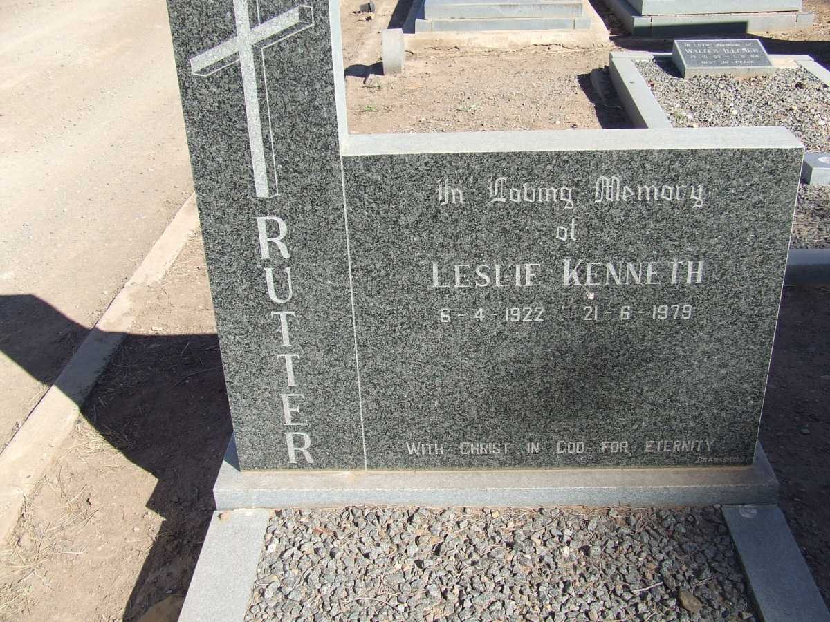 RUTTER Leslie Kenneth 1922-1979
