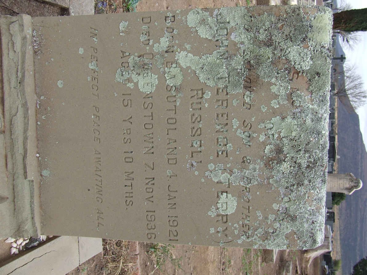 RUSSELL John Terence 1921-1936