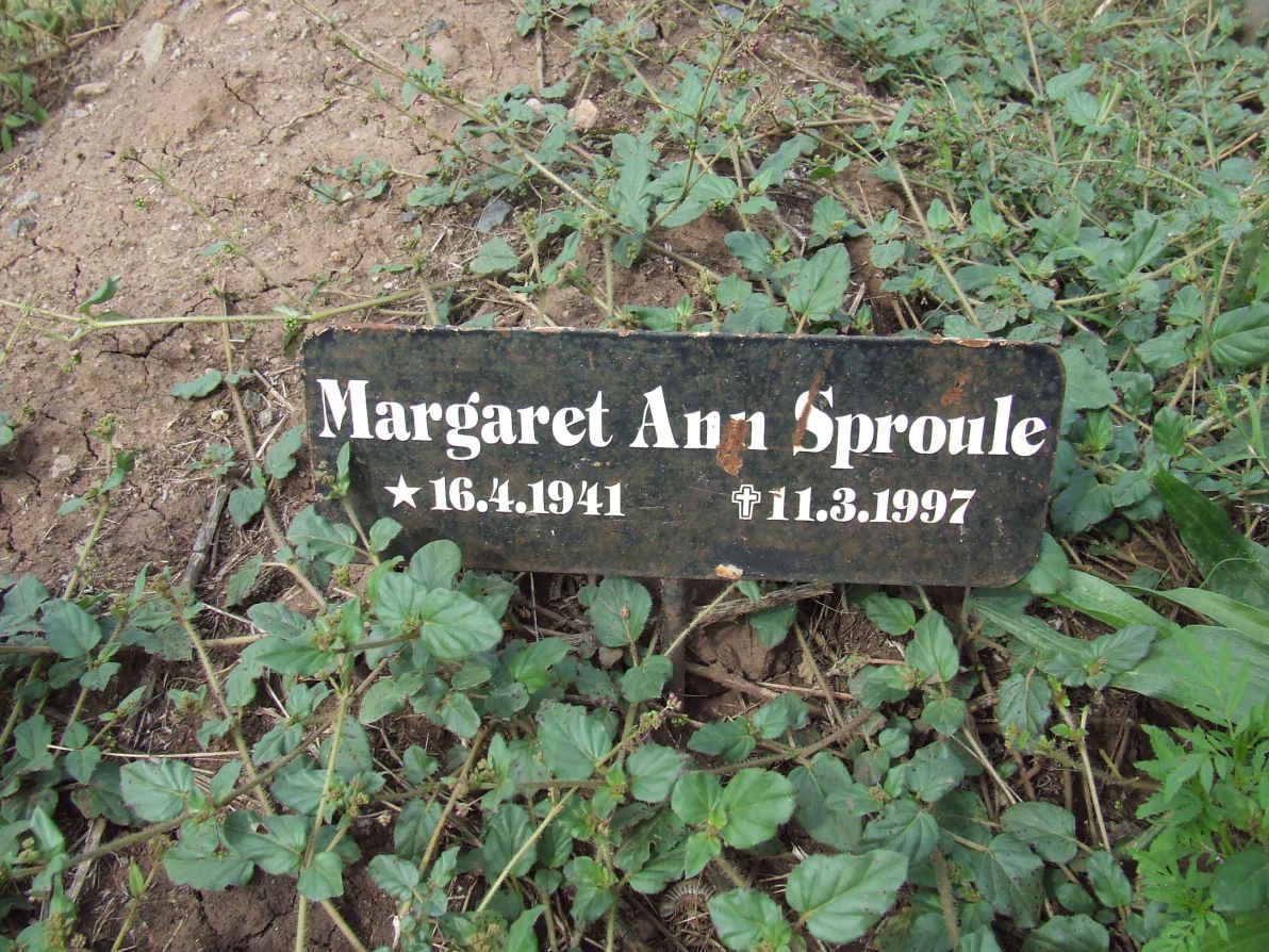 SPROULE Margaret Ann 1941-1997