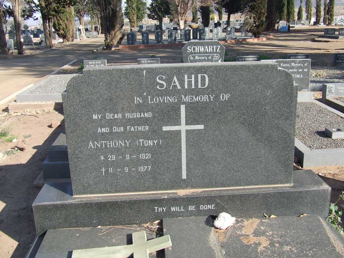 SAHD Anthony 1921-1977