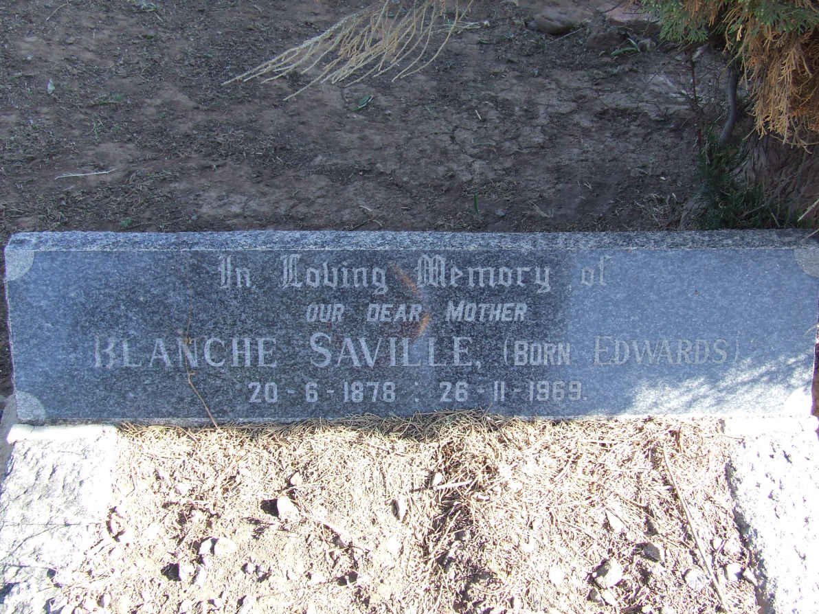 SAVILLE Blanche nee EDWARDS 1878-1969