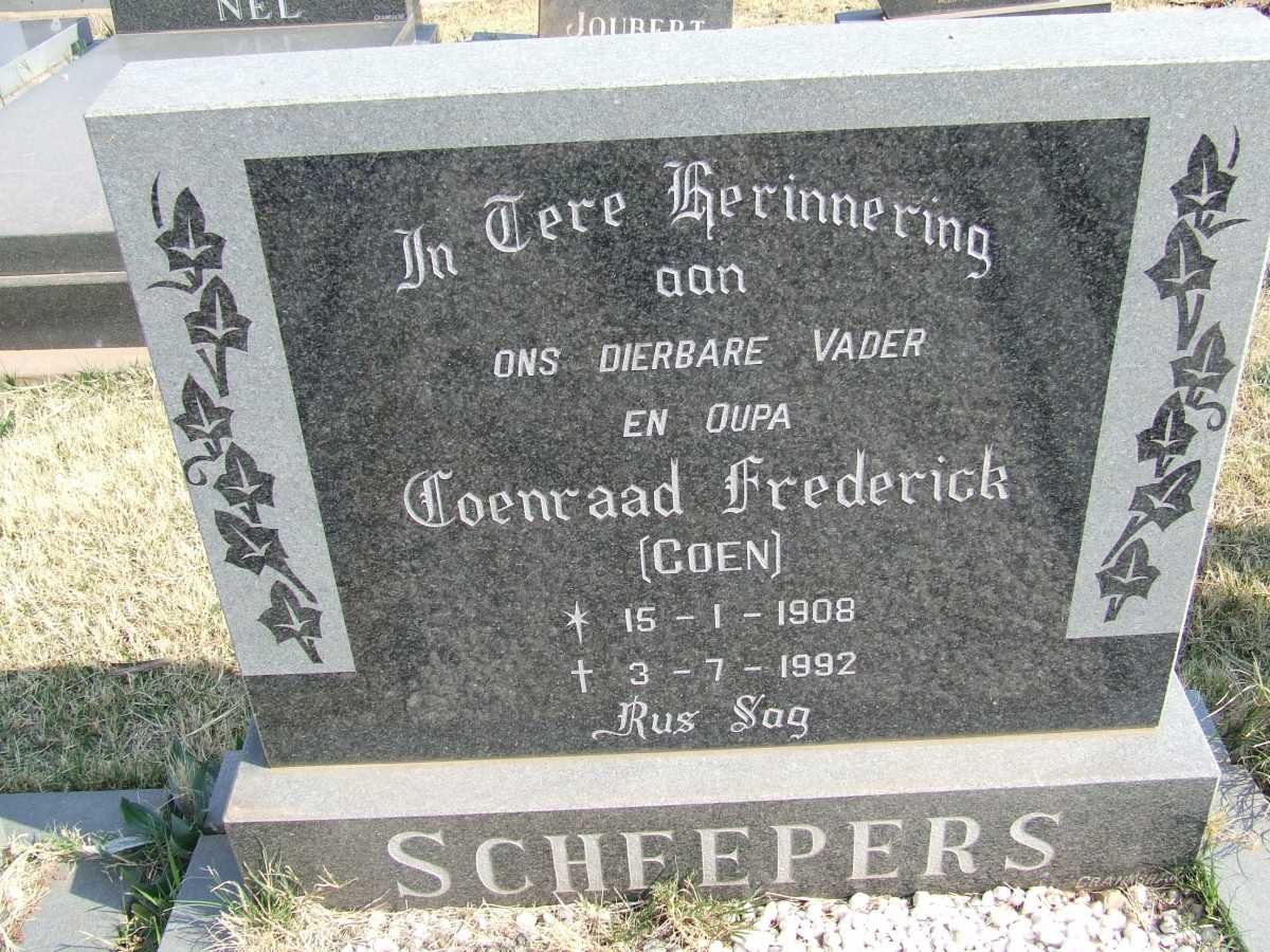 SCHEEPERS Coenraad Frederick 1908-1992