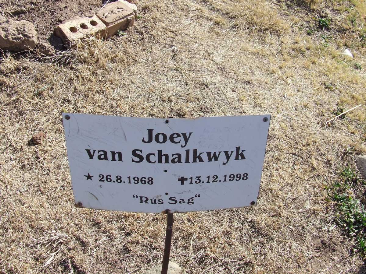 SCHALKWYK Joey, van 1968-1998