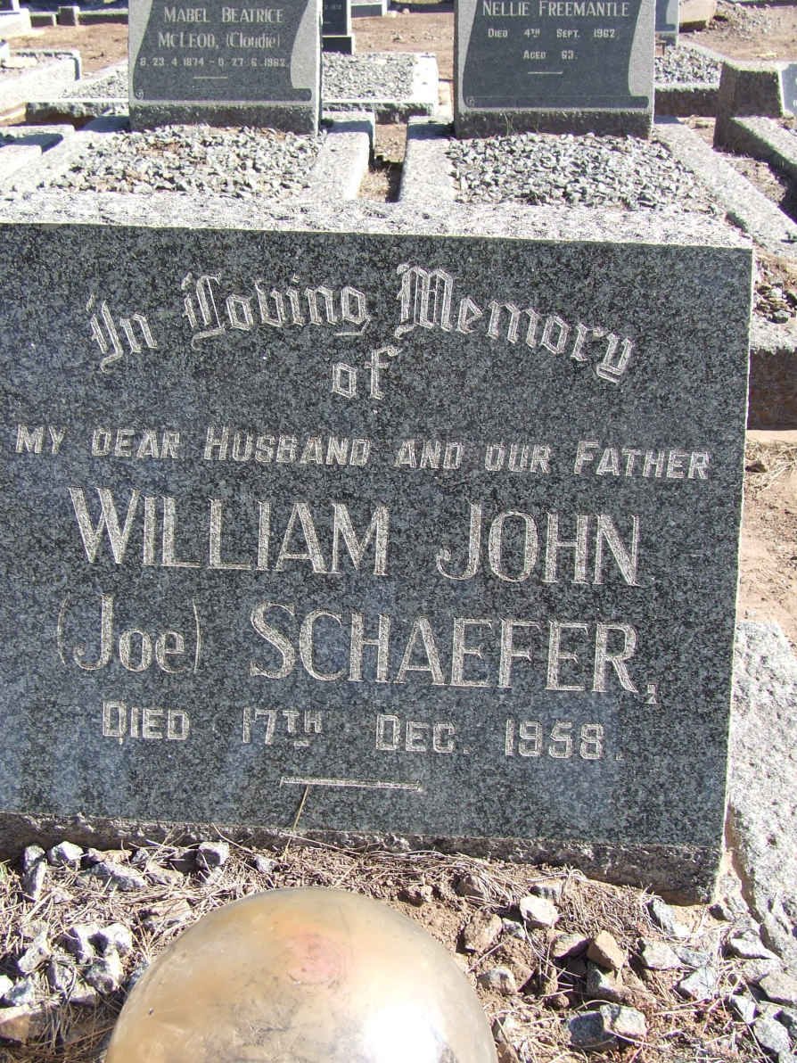 SCHAEFER William John -1958