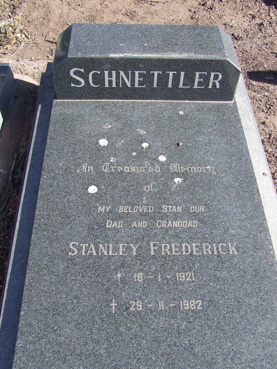 SCHNETTLER Stanley Frederick 1921-1982