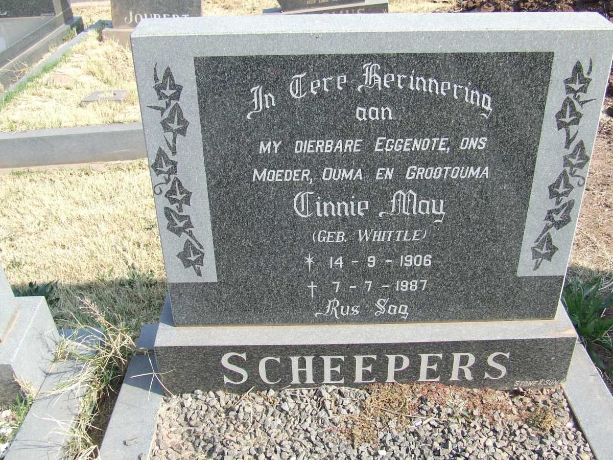 SCHEEPERS Tinnie May nee WHITTLE 1906-1987