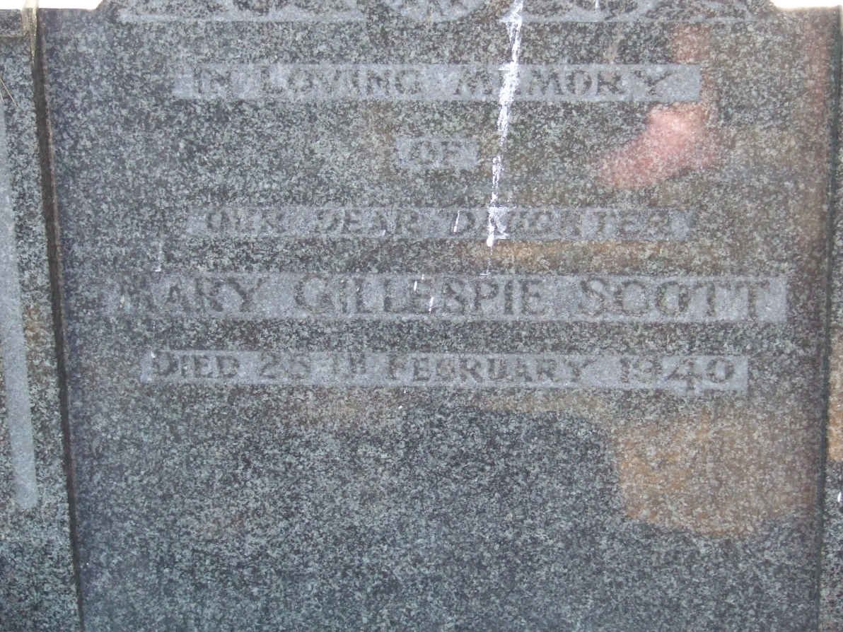 SCOTT Mary Gillespie -1940