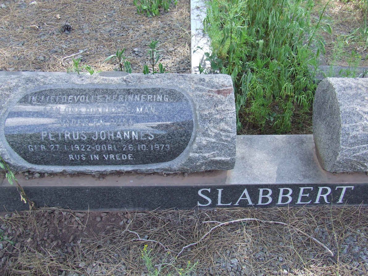 SLABBERT Petrus Johannes 1922-1973