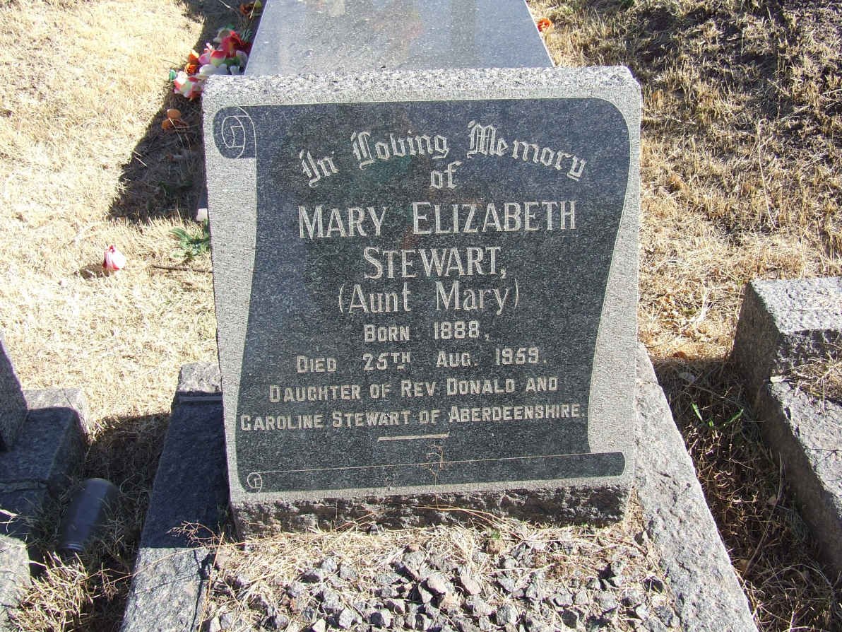 STEWART Mary Elizabeth 1888-1959