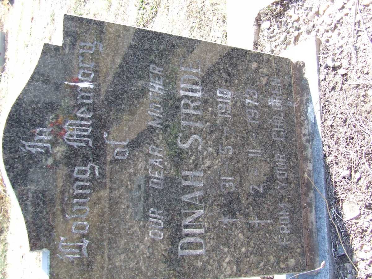 STRIDE Dinah 1910-1973
