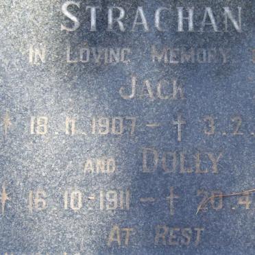 STRACHAN Jack 1907-1984 &amp; Dolly 1911-1984