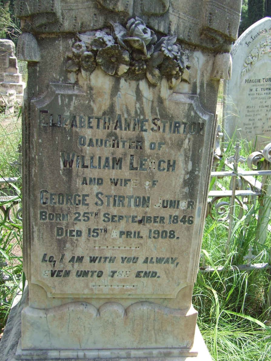 STIRTON Elizabeth Ann nee LEACH 1846-1908