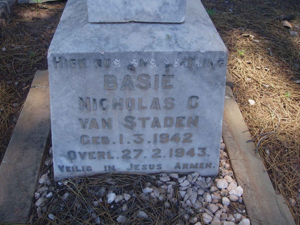 STADEN Basie Nicolas C., van 1942-1943