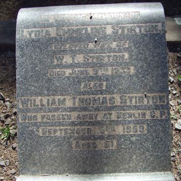 STIRTON William Thomas -1953 &amp; Lydia Emmeline -1933