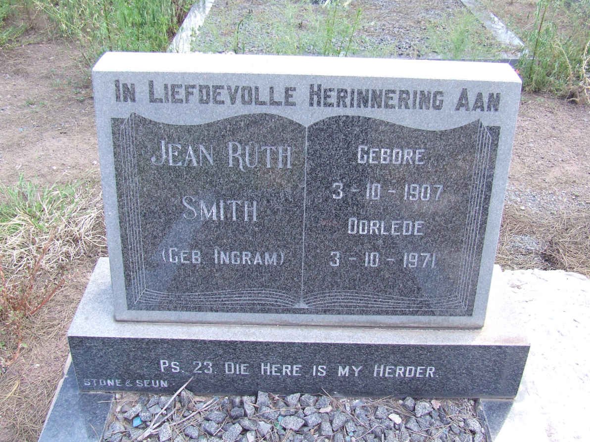 SMITH Jean Ruth nee INGRAM 1907-1971