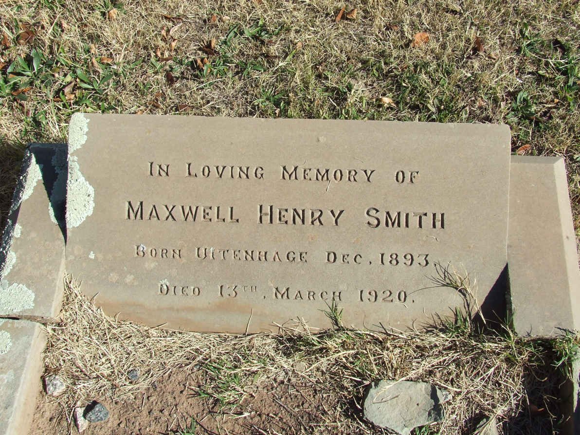SMITH Maxwell Henry 1893-1920