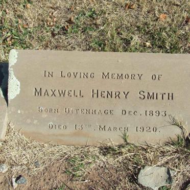 SMITH Maxwell Henry 1893-1920